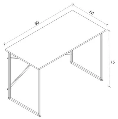 VCM Holz Metall Schreibtisch Computertisch Arbeitstisch Bürotisch Büro Industrie Styl Insasi 2 VCM Holz Metall Schreibtisch Computertisch Arbeitstisch Bürotisch Büro Industrie Styl Insasi – Bild 2