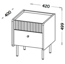 Feldmann-Wohnen Nachtkonsole Nachtschrank Pereto 42x40x49cm 6 Feldmann-Wohnen Nachtkonsole Nachtschrank Pereto 42x40x49cm -Komar Verkäufe 30353700 03
