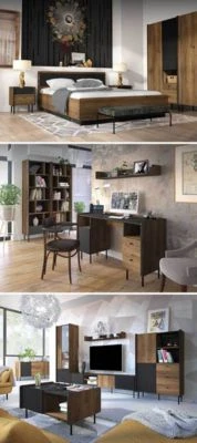 Feldmann-Wohnen Nachtkonsole Nachtschrank Pereto 42x40x49cm 4 Feldmann-Wohnen Nachtkonsole Nachtschrank Pereto 42x40x49cm – Bild 4