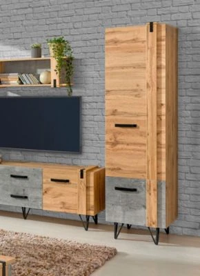 Feldmann-Wohnen Kleiderschrank Stauraumschrank Milenium 45cm 2-türig 2 Feldmann-Wohnen Kleiderschrank Stauraumschrank Milenium 45cm 2-türig – Bild 2