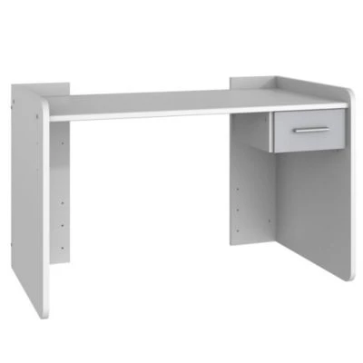 LOMADO® Schreibtisch Jugendzimmer Höhenverstellbar JOHANNESBURG-43 In Weiß Mit Light Grey, B/H/T: Ca. 124/77/70 Cm 1 LOMADO® Schreibtisch Jugendzimmer Höhenverstellbar JOHANNESBURG-43 In Weiß Mit Light Grey, B/H/T: Ca. 124/77/70 Cm