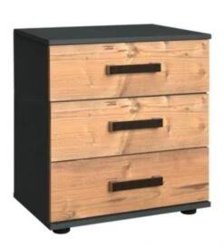 Wimex Nachtkonsole Stockholm Nachttisch 52x38x58cm Industriedesign Mit 3 Schubkasten