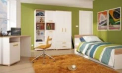 Feldmann-Wohnen Highboard Alex Kommode Weiß Hochglanz / Sanremo Eiche Neu - Farbe Der Griffe Wählbar -Komar Verkäufe 31005284 03