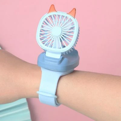 Brightake Kinder-Cartoon-Armband USB Kleiner Ventilator Fan-Spielzeug 2 Brightake Kinder-Cartoon-Armband USB Kleiner Ventilator Fan-Spielzeug – Bild 2