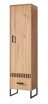 Feldmann-Wohnen Stauraumschrank Kleiderschrank Lamelix 50x40x196cm 1-türig