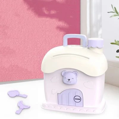 SHAOKE Niedliches Kleines Haus-Pilzhaus-Sparschwein-Spielzeug Für Kinder Cartoon-Schlüssel-Sparschwein-Spielzeug Für Kinder Spardosen 2 SHAOKE Niedliches Kleines Haus-Pilzhaus-Sparschwein-Spielzeug Für Kinder Cartoon-Schlüssel-Sparschwein-Spielzeug Für Kinder Spardosen – Bild 2
