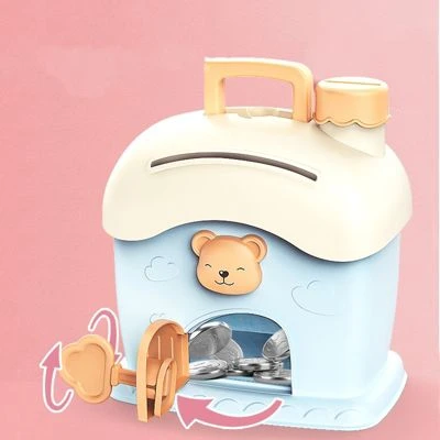 SHAOKE Niedliches Kleines Haus-Pilzhaus-Sparschwein-Spielzeug Für Kinder Cartoon-Schlüssel-Sparschwein-Spielzeug Für Kinder Spardosen 3 SHAOKE Niedliches Kleines Haus-Pilzhaus-Sparschwein-Spielzeug Für Kinder Cartoon-Schlüssel-Sparschwein-Spielzeug Für Kinder Spardosen – Bild 3