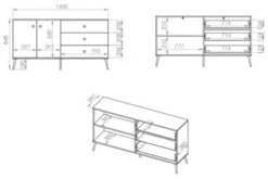Feldmann-Wohnen Sideboard Marine Kommode 160x40x85cm 8 Feldmann-Wohnen Sideboard Marine Kommode 160x40x85cm -Komar Verkäufe 31279387 03