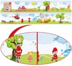 Wall-art Bordüre Feuerwehr, 4 Tlg., 1 M X 13,5 Cm