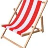 Beluga Kinderliegestuhl Rot/weiß Gestreift
