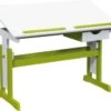Kinderschreibtisch PIJII, Höhenverstellbar, Weiß/grün Von Inter Link