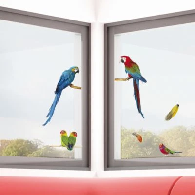 Crearreda Fenstersticker, Papageien, 7-tlg. 1 Crearreda Fenstersticker, Papageien, 7-tlg.