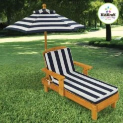KidKraft Kinderliegestuhl Mit Sonnenschirm