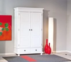 Inter Link Kleiderschrank Arnis, 2-türig., Kiefer Massiv, Weiss -Komar Verkäufe 5196983 03